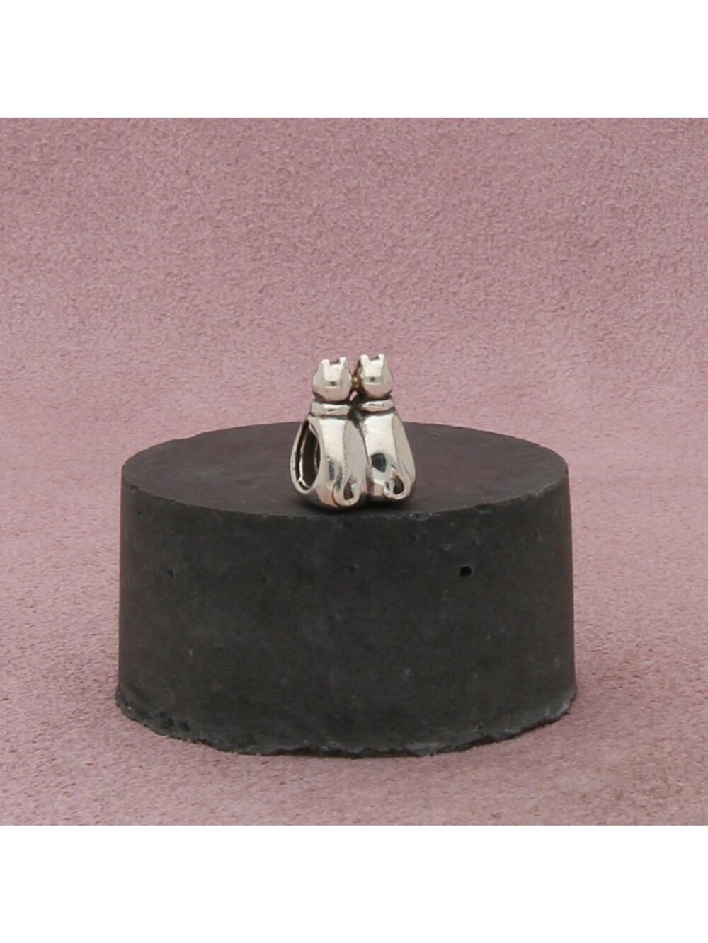 chamilia sterling silver two cats bead charm pendant